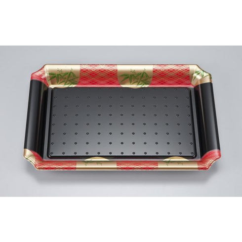 【蓋付き】SF盛皿57(笹山赤) 【本体400枚・蓋400枚セット】